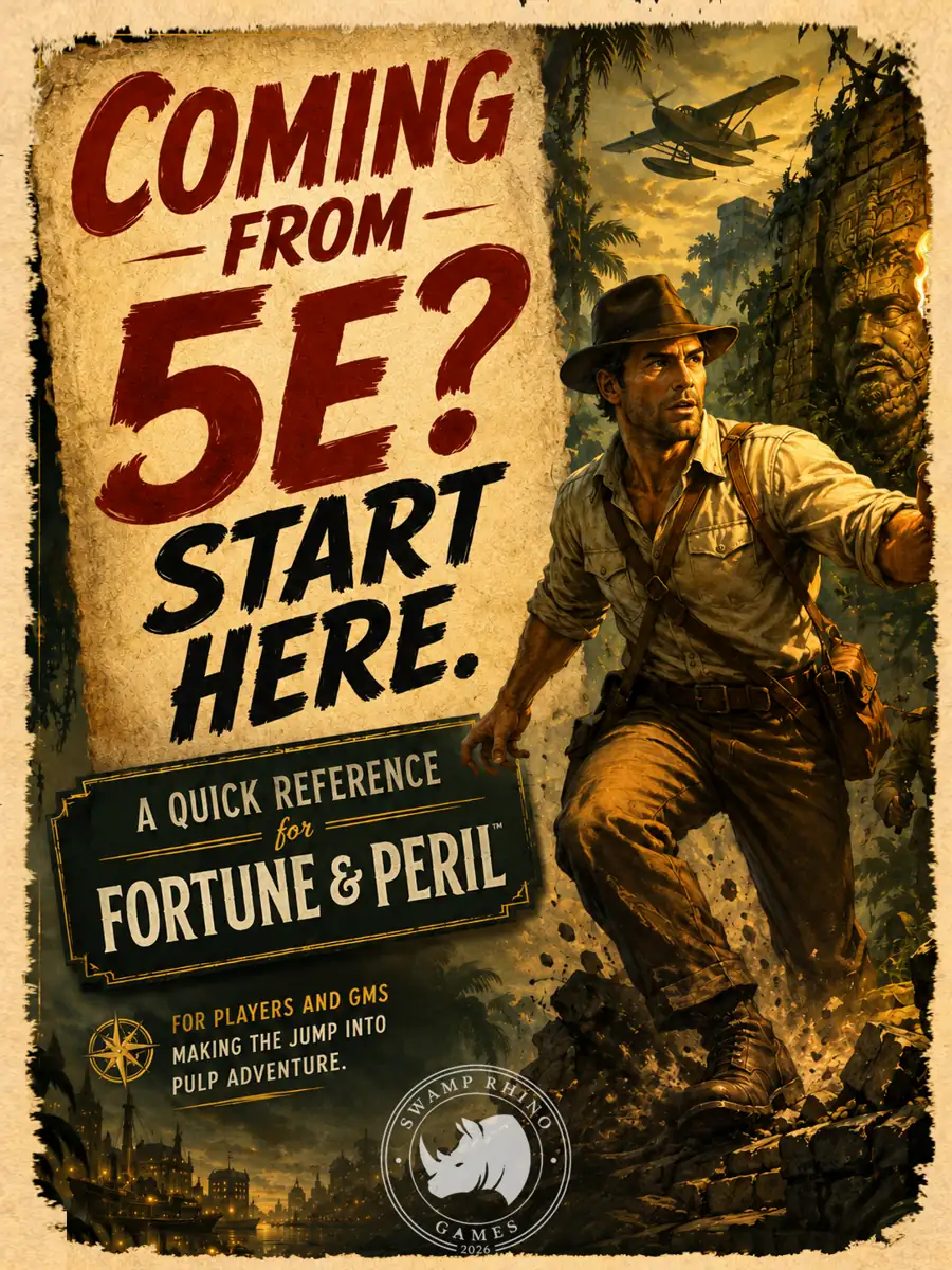 Fortune & Peril 5E Quick Reference Guide cover art